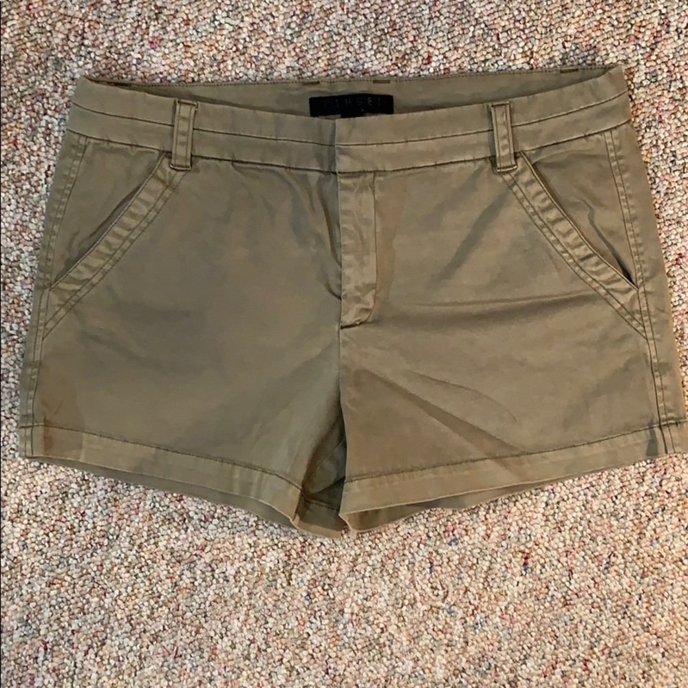Army green shorts